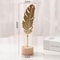 Golden Ginkgo Leaf Metal Sculptures, Manual Desktop Figurines, Home Decor Statues and Photo Props