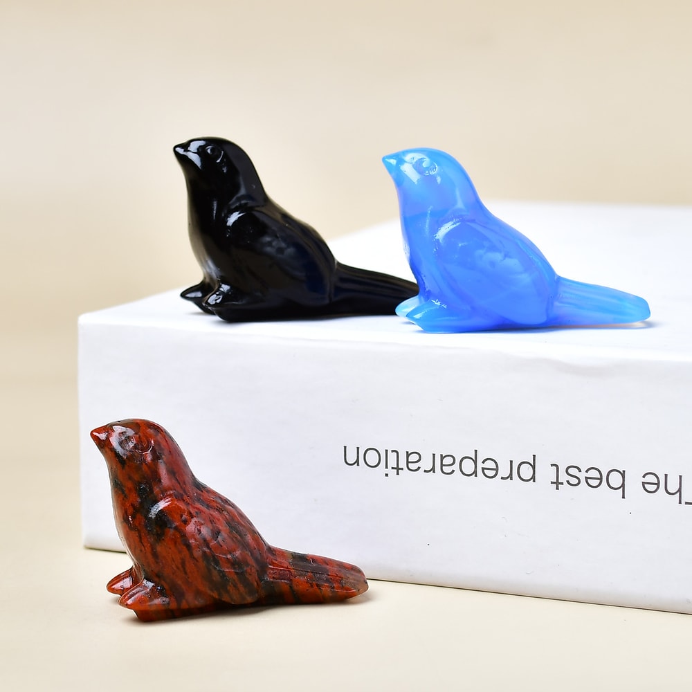 Carved Natural Crystal Bird, Unique Crystal Gift, Decorative Home Item for Elegance