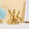 Collectible Figurine, Golden Cute Double Rabbit Ornament for Creative Home Desktop Decor