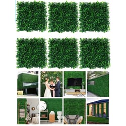 green decor artificial boxwood hedge wall panel uv protection for wedding, backyard privacy screen