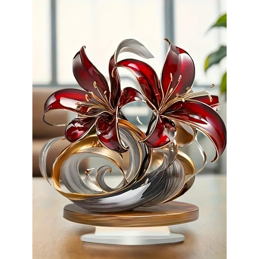 Versatile Home, Office, Cafe Decoration Featuring Bohemian Red Lily