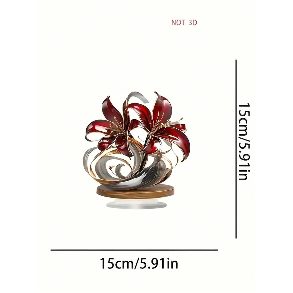 Versatile Home, Office, Cafe Decoration Featuring Bohemian Red Lily