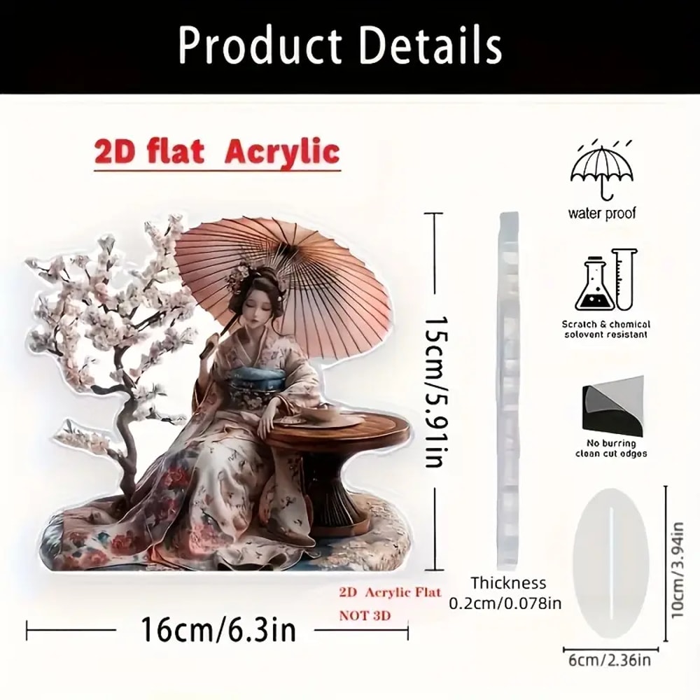 Traditional Japanese Themed Geisha Decorative Ornaments for Bedroom Art