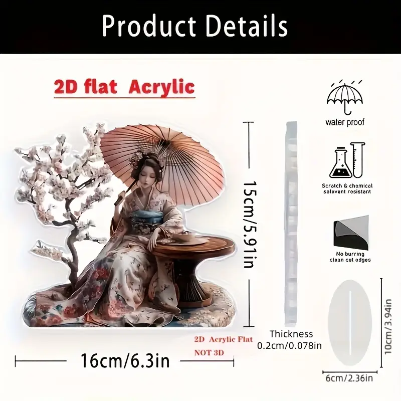 Traditional Japanese Themed Geisha Decorative Ornaments for Bedroom Art