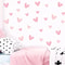 Waterproof Pink Heart Shape Wall Stickers for Kids, Removable PVC, Home Decoration for Kindergarten Rooms