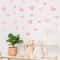 Waterproof Pink Heart Shape Wall Stickers for Kids, Removable PVC, Home Decoration for Kindergarten Rooms