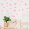 Waterproof Pink Heart Shape Wall Stickers for Kids, Removable PVC, Home Decoration for Kindergarten Rooms