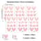 Waterproof Pink Heart Shape Wall Stickers for Kids, Removable PVC, Home Decoration for Kindergarten Rooms