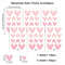 Waterproof Pink Heart Shape Wall Stickers for Kids, Removable PVC, Home Decoration for Kindergarten Rooms