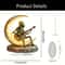 Alien Moon Guitarist Bohemian Ornament Acrylic Sculpture Home Decor
