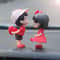 Cute Lovers Balloon Ornament, Cartoon Resin Couples Figurine, Home Decor for Car Dashboard, Lovely Kiss Miniatures