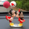 Cute Lovers Balloon Ornament, Cartoon Resin Couples Figurine, Home Decor for Car Dashboard, Lovely Kiss Miniatures