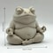 Meditation Frog Figurine, Chubby Zen Frog Print, Perfect Gift for Home & Office Decoration