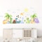Dinosaur Cartoon Wall Stickers for Children Room, Boys Nursery Background Decoration Wall Decals