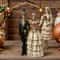 Spooky Couple Skeleton Statue, Vintage Wedding Dress, Romantic Party Desktop Decoration