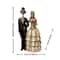 Spooky Couple Skeleton Statue, Vintage Wedding Dress, Romantic Party Desktop Decoration