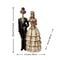 Spooky Couple Skeleton Statue, Vintage Wedding Dress, Romantic Party Desktop Decoration
