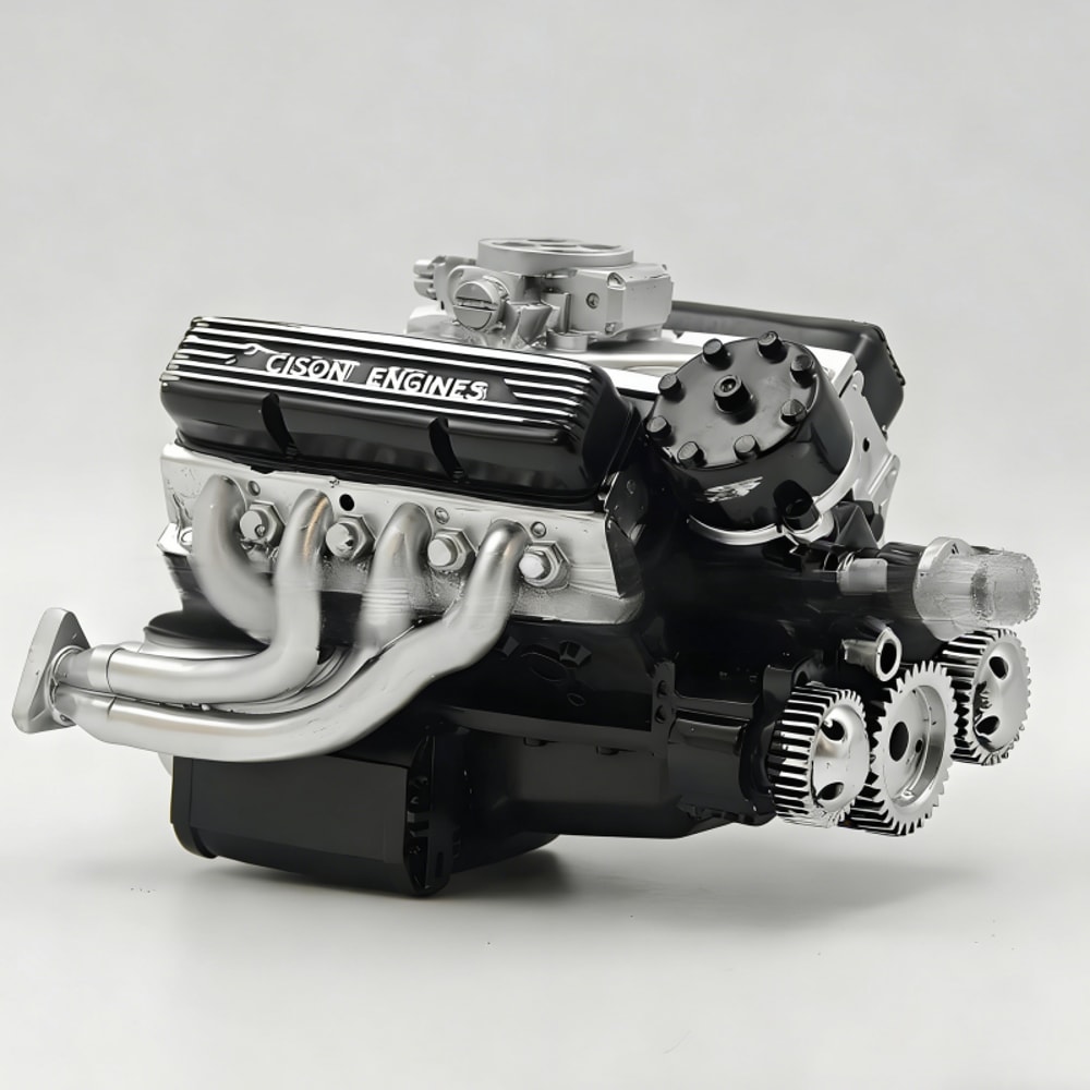 Creative Engine Aircraft Model Overhead Valve Resin Craft, Desktop Ornament, Car Decoration Gift