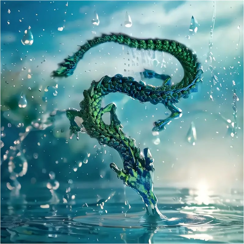 Flexible Joints for Customizable Poses, Printed Chinese Dragon Ornament, Unique Anime-Inspired Collectible