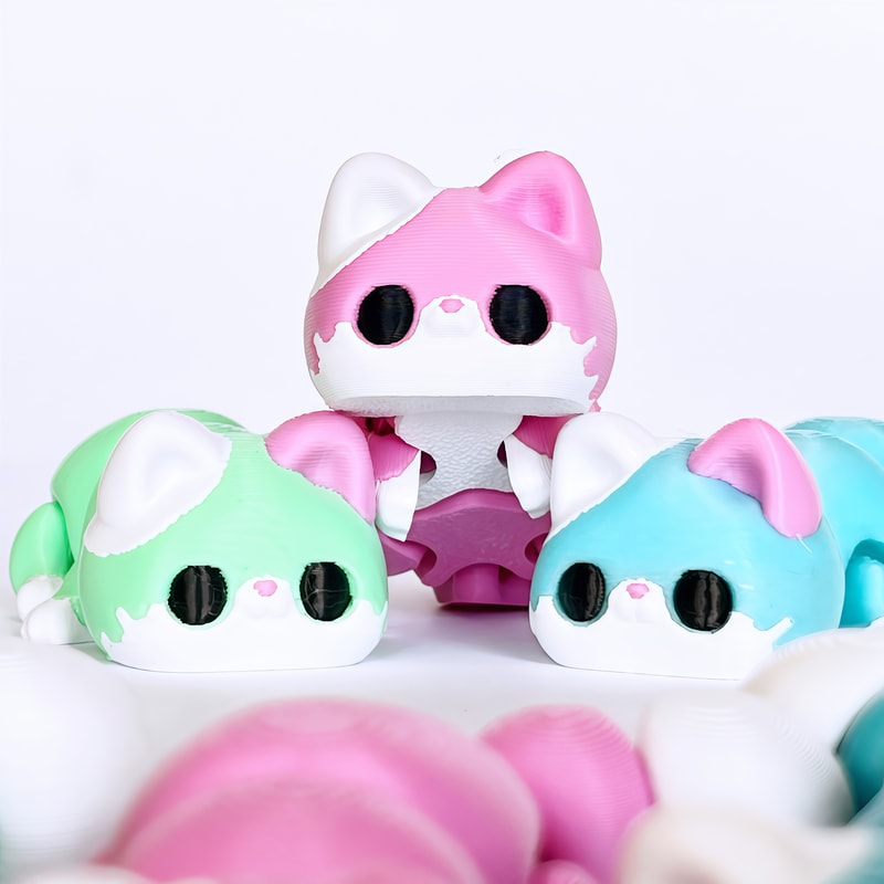 Printed Articulated Kitten Figurine Indoor Desktop Decoration Wedding And Birthday Gift Valentine D 1