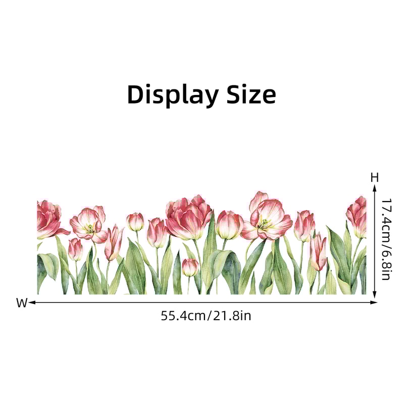 Watercolor Flowers Plant Window Stickers, Living Room Room Decor, House Decoration Accessories for Children Rooms