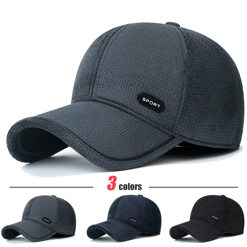 Thickened Winter Baseball Cap with Ear Protection for Middle-Aged, Elderly – Cold-Proof & Windproof