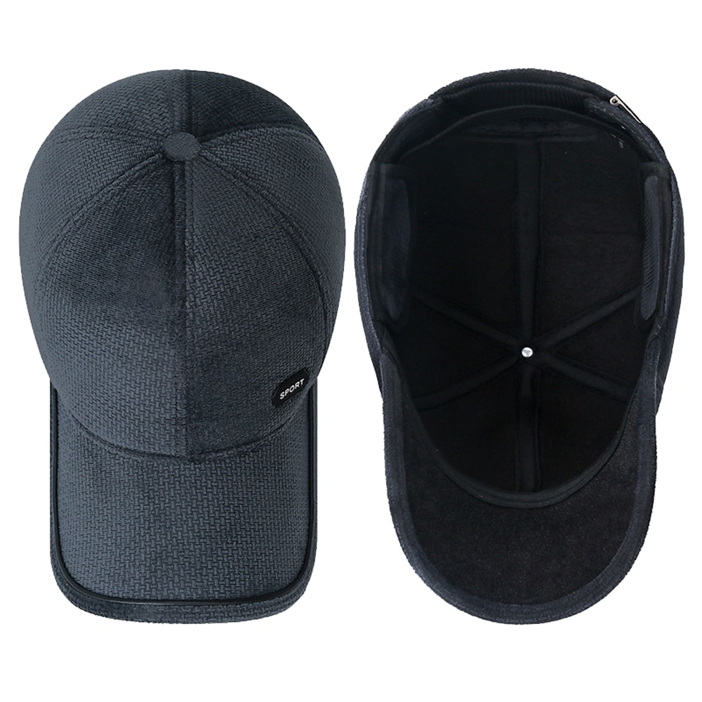Thickened Winter Baseball Cap with Ear Protection for Middle-Aged, Elderly – Cold-Proof & Windproof