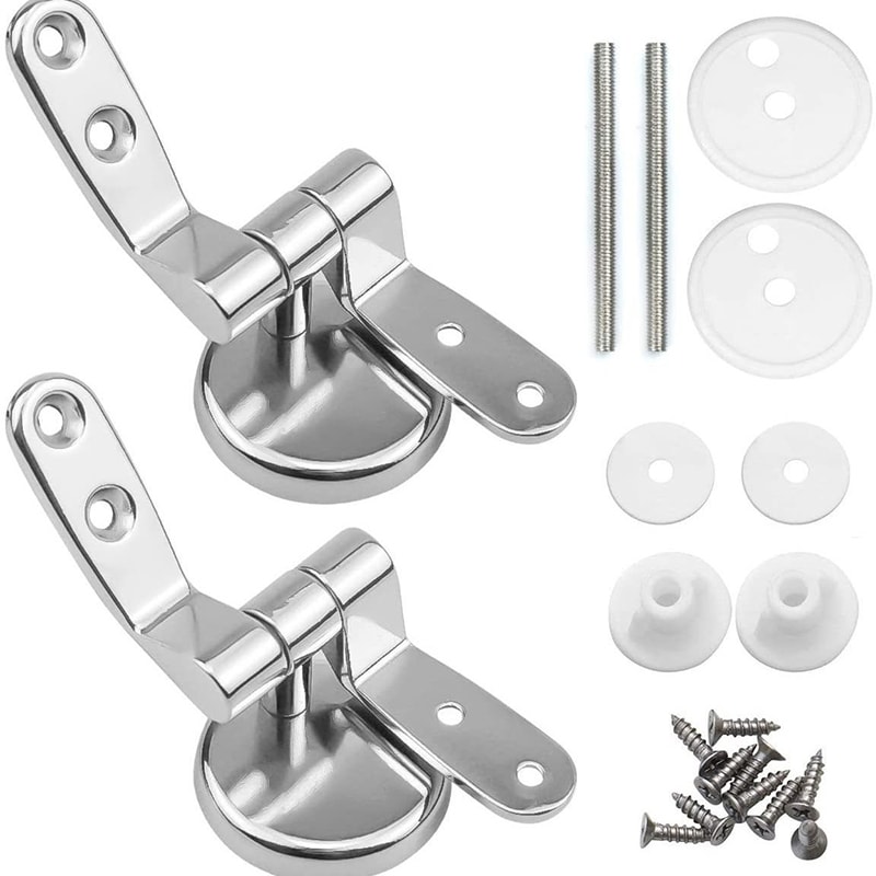 Soft Close Toilet Seat Slow Closing Lid, Round Hinge Fitting Tank Bowl Bolts Kit Covers