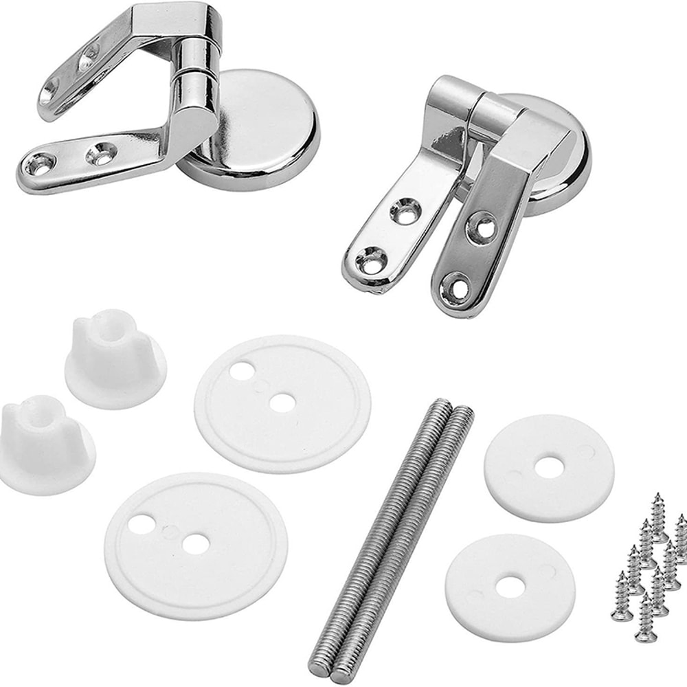 Soft Close Toilet Seat Slow Closing Lid, Round Hinge Fitting Tank Bowl Bolts Kit Covers