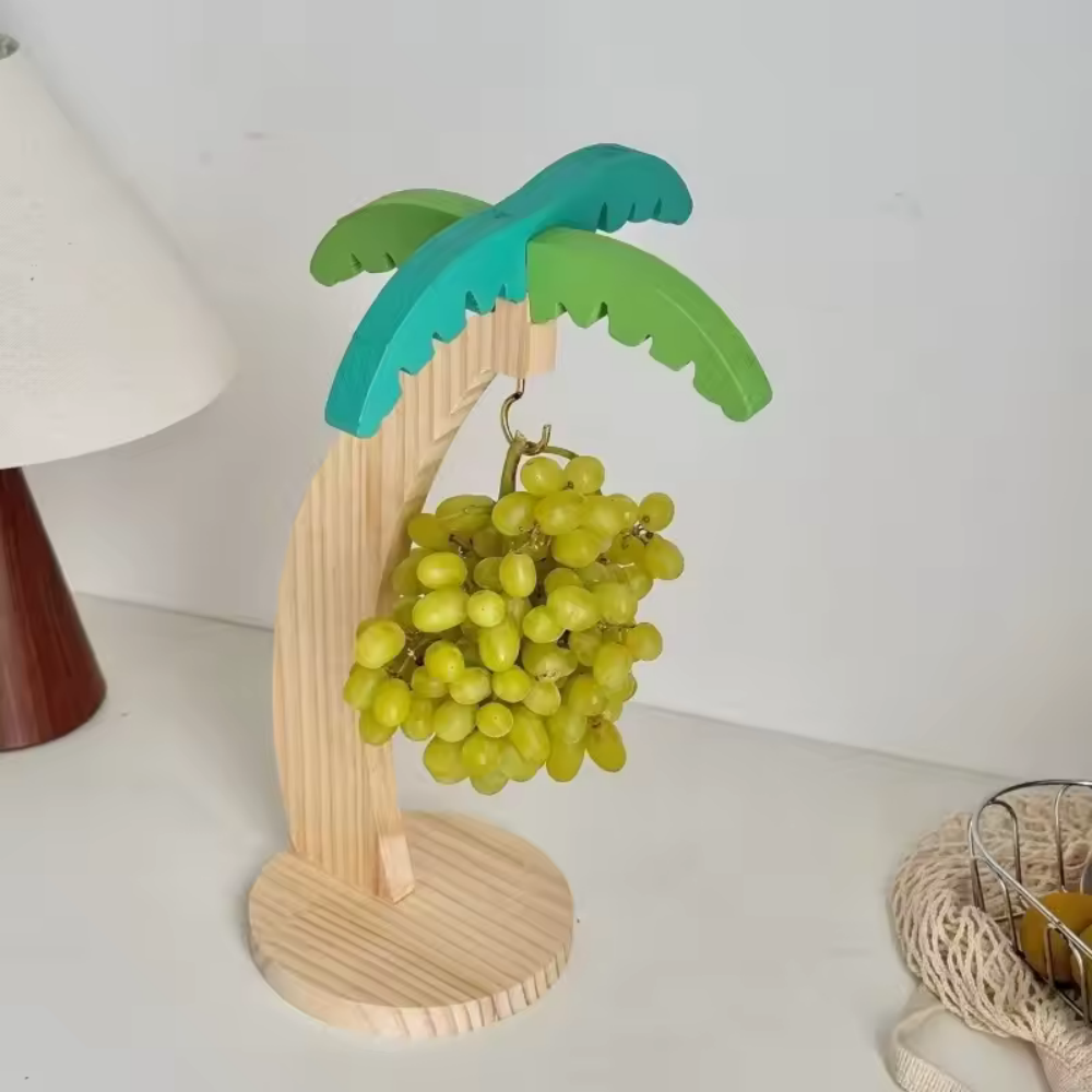 Palm Tree Wooden Banana Hanger, Modern Minimalist Kitchen Storage Rack, Multi-Purpose Home Decor, Trendy Gadget