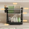 Dish Plate Organizer With Drainage Rack MultiFunctional Kitchen Storage Rack Countertop Utensil Hol 1