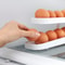 Egg Dispenser for Kitchen, Automatic Scrolling Egg Rack Holder, Storage Box Organizer