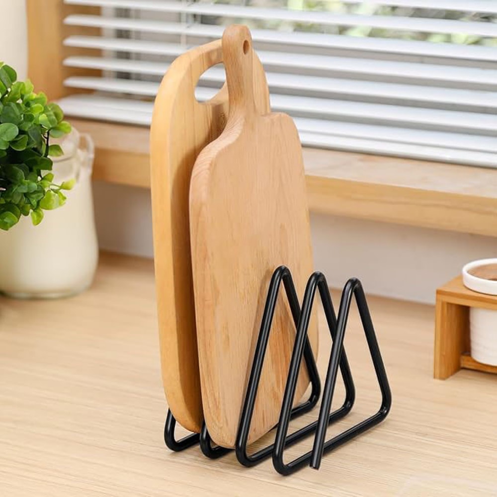 Kitchen Storage Organizer Stand for Cutting Boards, Metal Cutting Board Stand Rack for Easy Organization