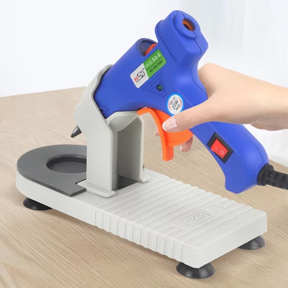 Plastic Hot Glue Gun Holder Tools Hot Melt Glue Gun Base Stand DIY Repair Organizer Storage Rack Fo 0
