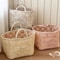 Fashionable Rural Flower Dirty Clothes Basket, Large Capacity Foldable Storage