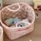 Fashionable Rural Flower Dirty Clothes Basket, Large Capacity Foldable Storage