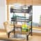 Kitchen Storage Organizer with Over-the-Sink Dish Drying Rack, Utensil Holder, Sponge Holder and Hooks