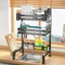 Kitchen Storage Organizer with Over-the-Sink Dish Drying Rack, Utensil Holder, Sponge Holder and Hooks