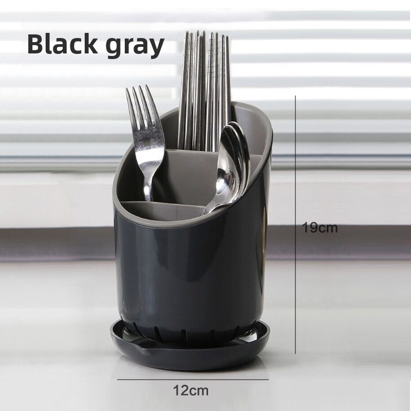 Cutlery Storage Rack, Plastic Drainage Tray for Silverware, Knife Drying Stand for Kitchen