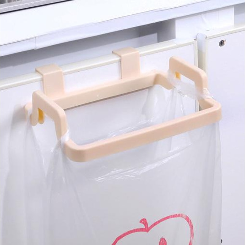 Plastic Garbage Bag Holder for Kitchen Cabinet Door, Hanging Cloth Holder for Home Storage