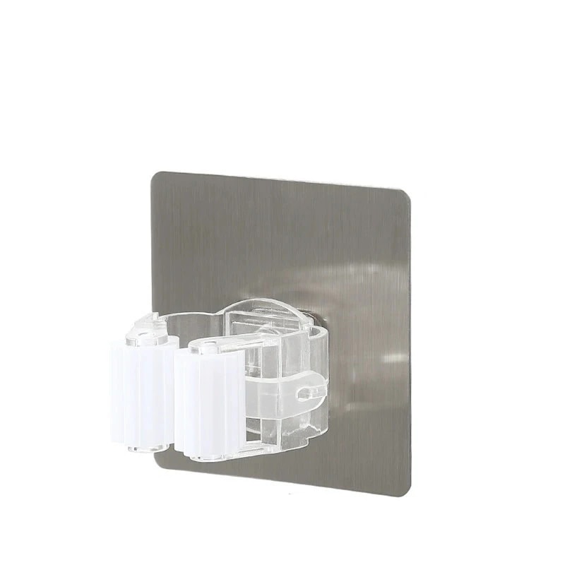 Household Strong Adhesive Mop Hook No Punching Traceless Mop Holder Single Head Double Head Mop Cli 7