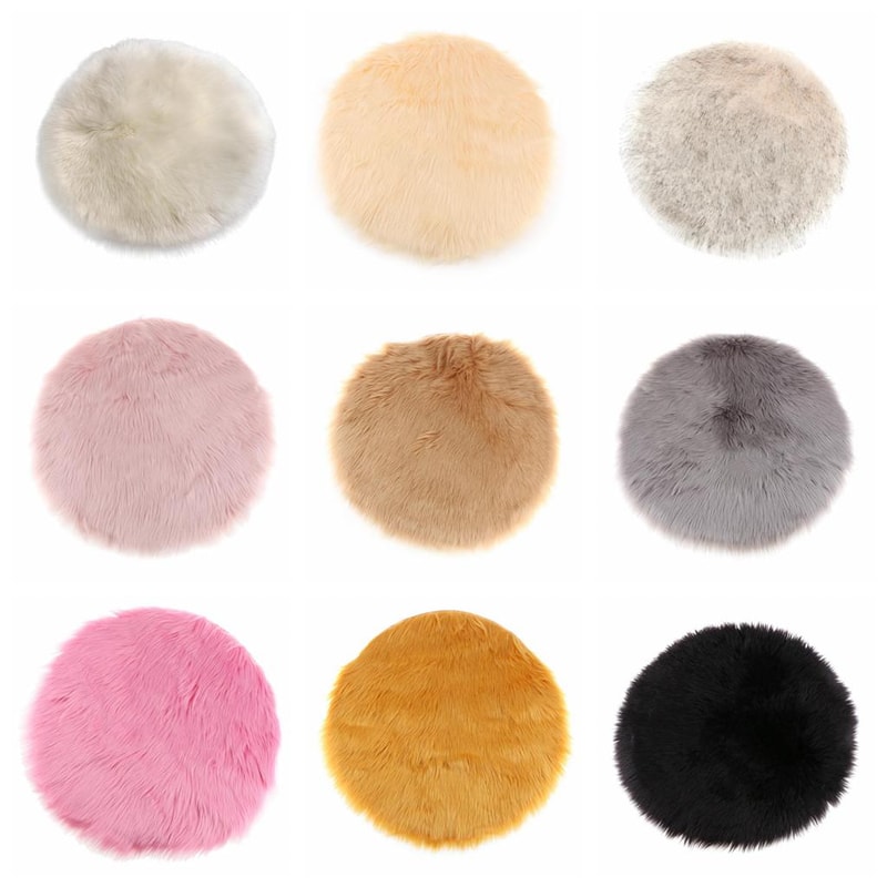 Washable Faux Fur Rug, Soft Sheepskin Fluffy Mat for Bedroom & Living Room