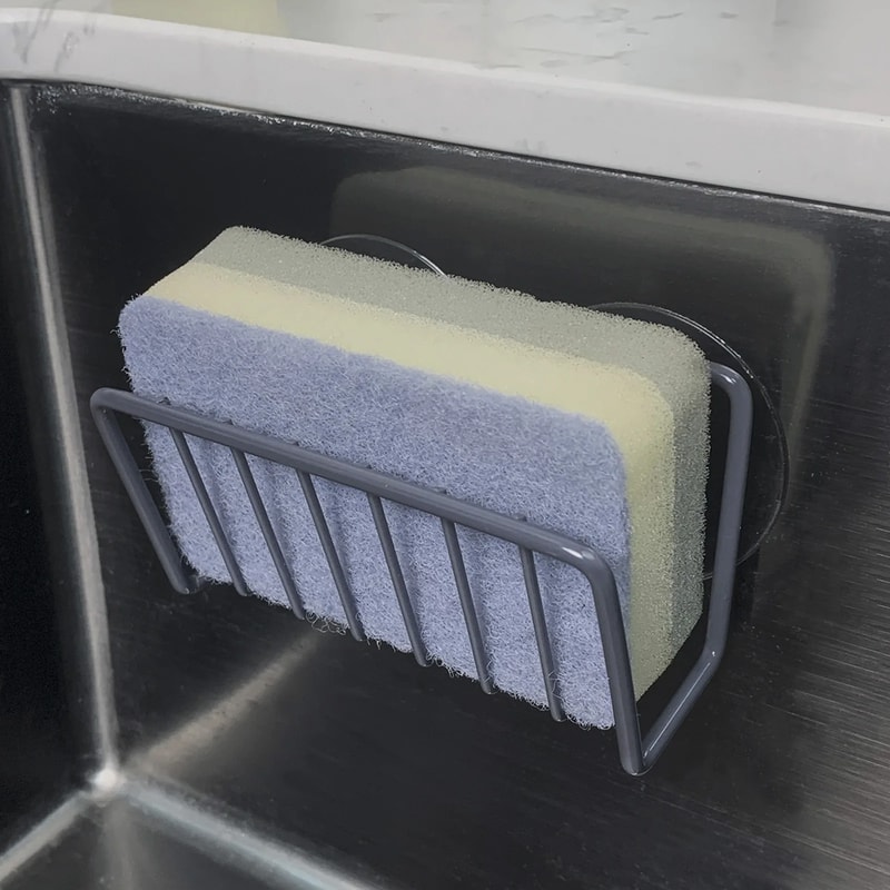 Stainless Steel Sink Sponge Rack Drain Storage Shelf Kitchen Organizer Holder Wire Ball Rag 6