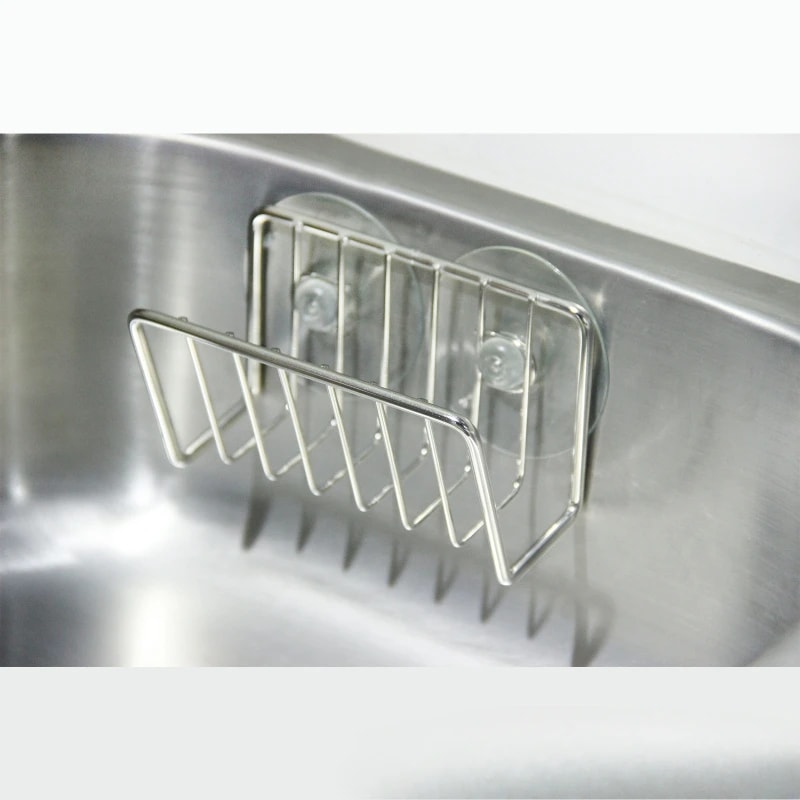 Stainless Steel Sink Sponge Rack Drain Storage Shelf Kitchen Organizer Holder Wire Ball Rag 7
