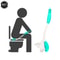 Retractable Long Handle Toilet Aid Comfort Bottom Wiper with Extended Handle, Self Wipe Aid for Easy Reach and Comfort