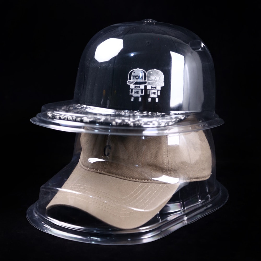 Transparent Box Anti-Deformation Display Stand for Baseball Cap, Duck Tongue Hat Storage