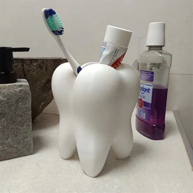 Unique Tooth Shaped Organizer Holder for Bathroom, Makeup, Pen, Storage Shelves