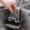Small Kitchen Sink Sponge Holder, Durable Metal Organizer, Drainer Faucet Rack