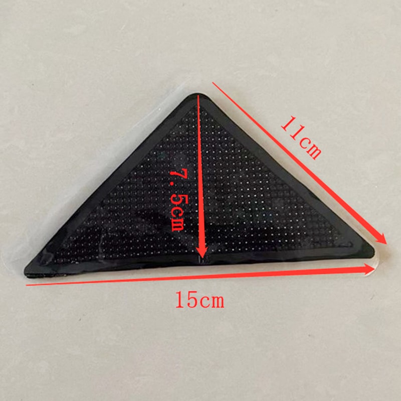 Washable Silicone Rug Grippers, Non-Slip Corner Pads for Carpet & Floor Mat in Kitchen & Bathroom