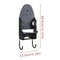 Ironing Board Hanger, Portable Wall Mount Iron Holder, Black White Storage Rack for Household & Hotel